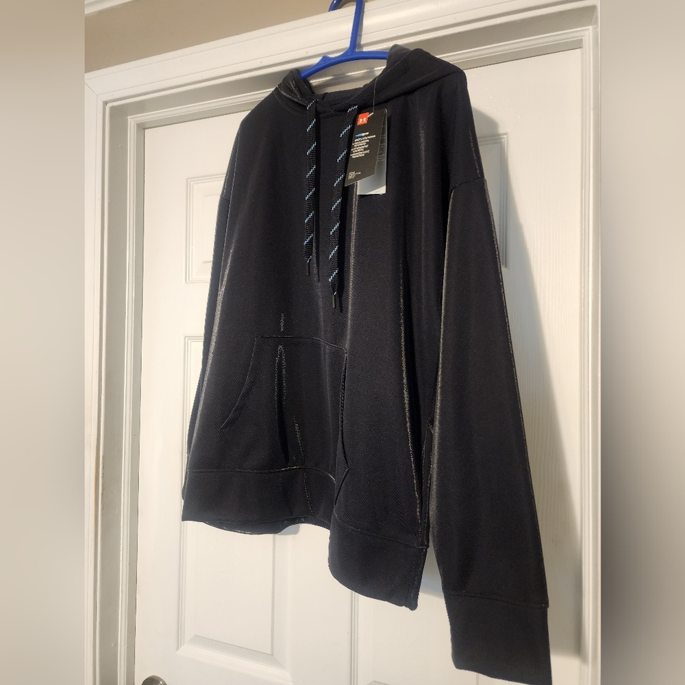 Under Armour Black Hoodie with Blue Accents